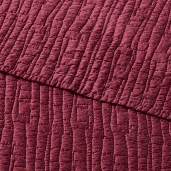 Threshold -  Lyocell Quilt Luxe Solid Lightweight OEK Red - Picture 2 of 2